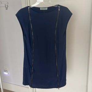 Green Ford Double Zipper Mini Dress - S